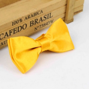 Boys Marigold Satin Bow Tie with Adjustable Strap